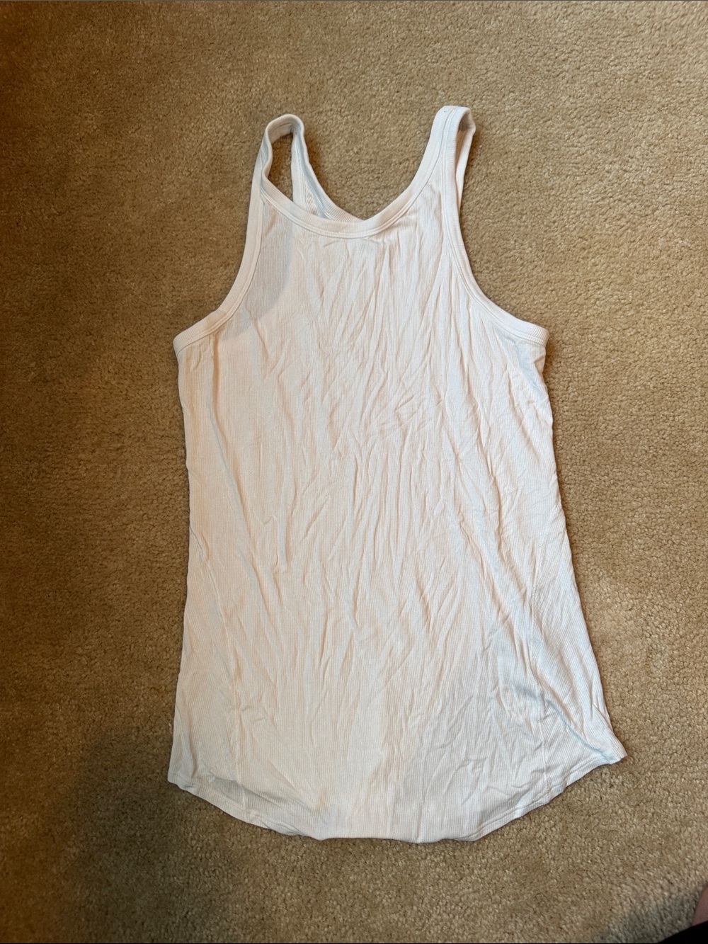 lululemon athletica White Scoop Neck Tank